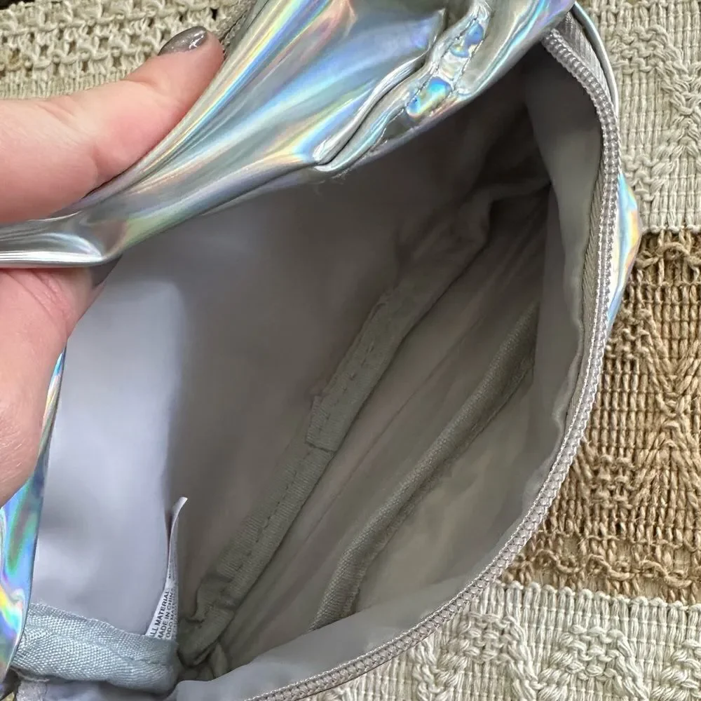 Holographic Silver Festival Fanny Pack Crossbody Purse
